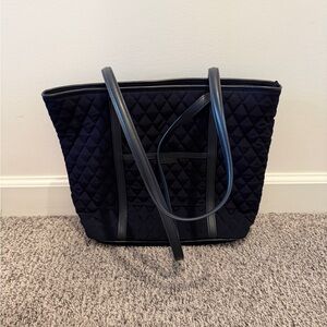 Quilted Navy Vera Bradley Tote Bag